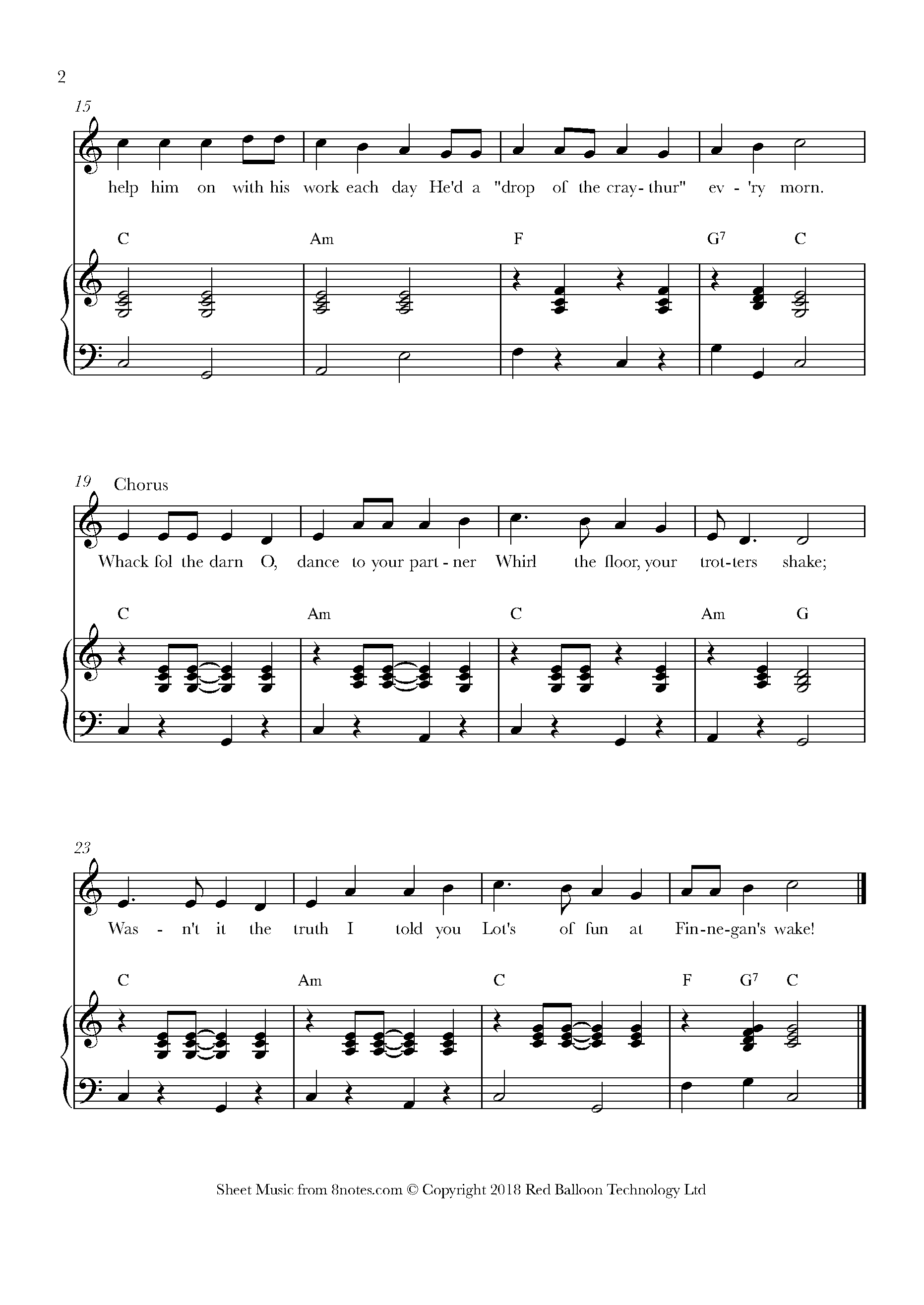 Finnegan's Wake Sheet music for Voice