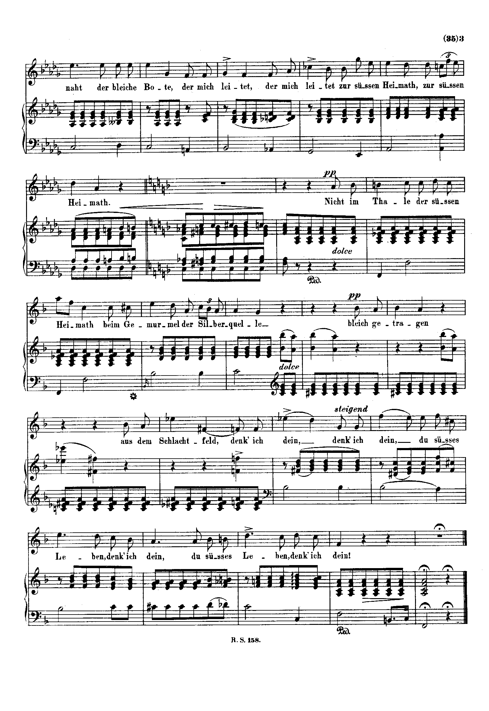 11 Songs, No. 7 An Anna by Robert Schumann Sheet Music arranged by 8notes.com for Voice - 1 of 2 pages