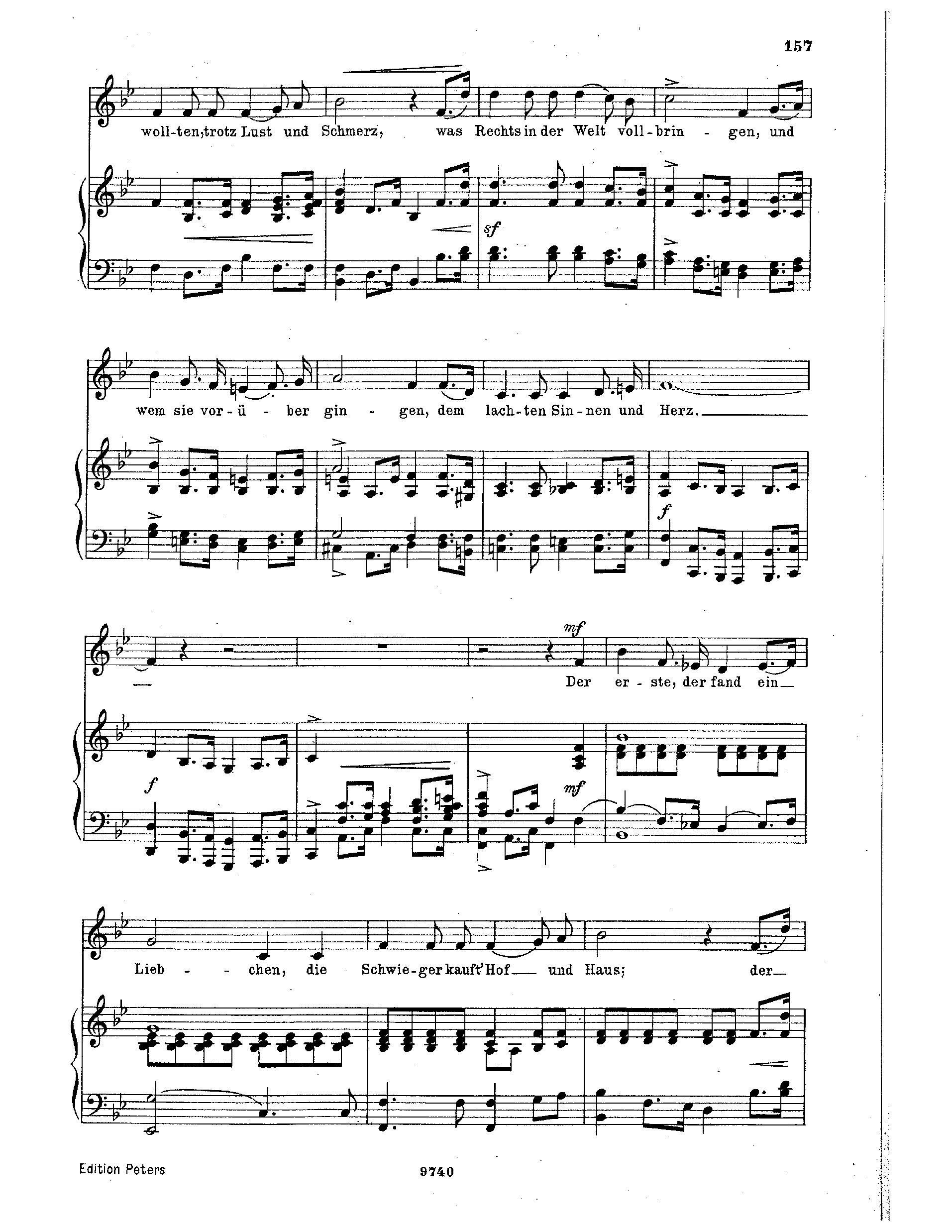 Fruhlingsfahrt by Robert Schumann Sheet Music arranged by 8notes.com for Voice - 1 of 4 pages