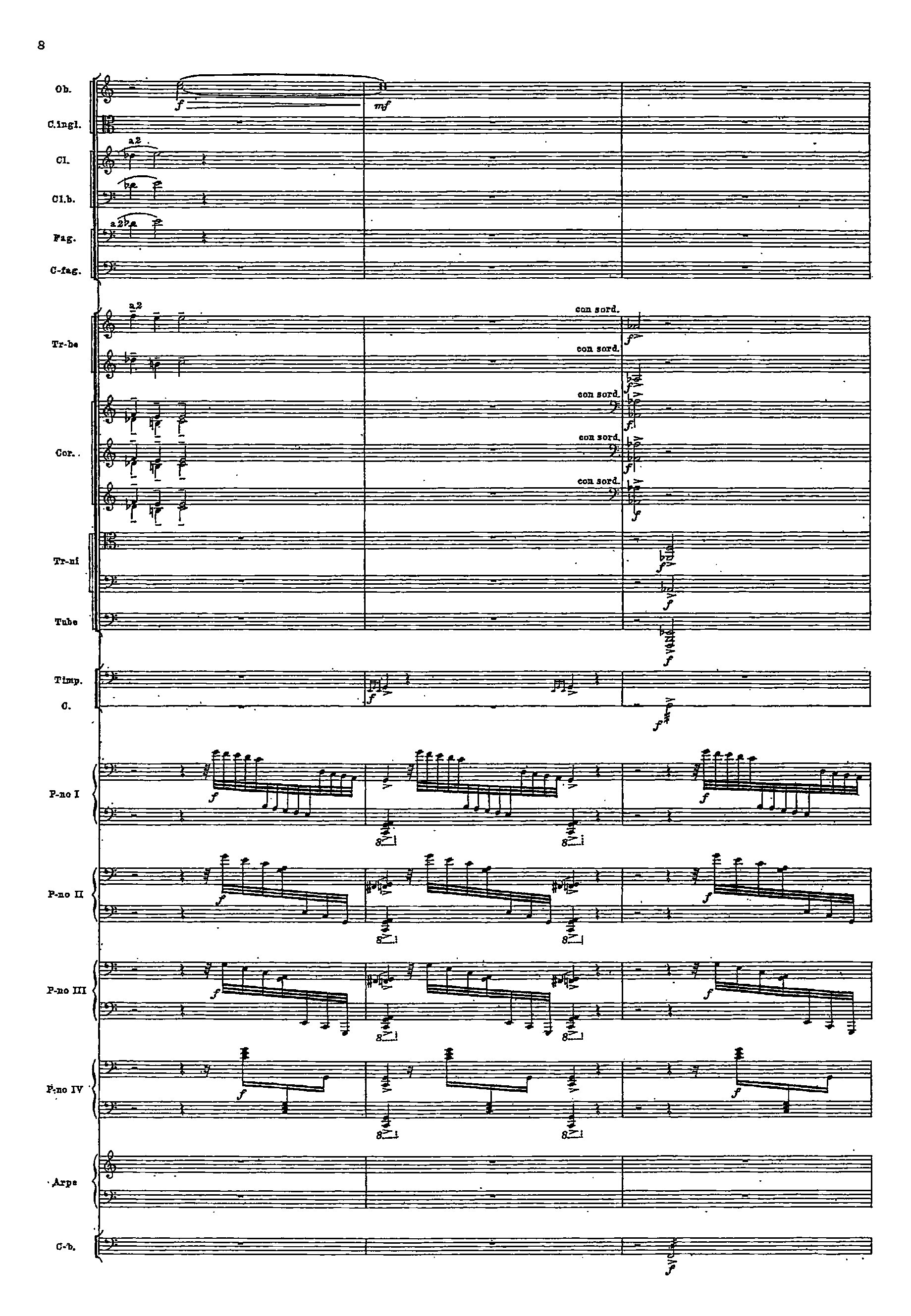 Ode to the End of the War, Op.105 by Sergei Prokofiev Sheet Music arranged by 8notes.com for Wind Band - 1 of 63 pages
