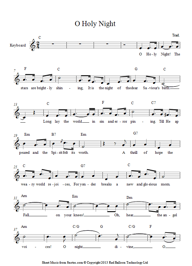 accordion o holy night sheet music 8notes com o holy night violin sheet music