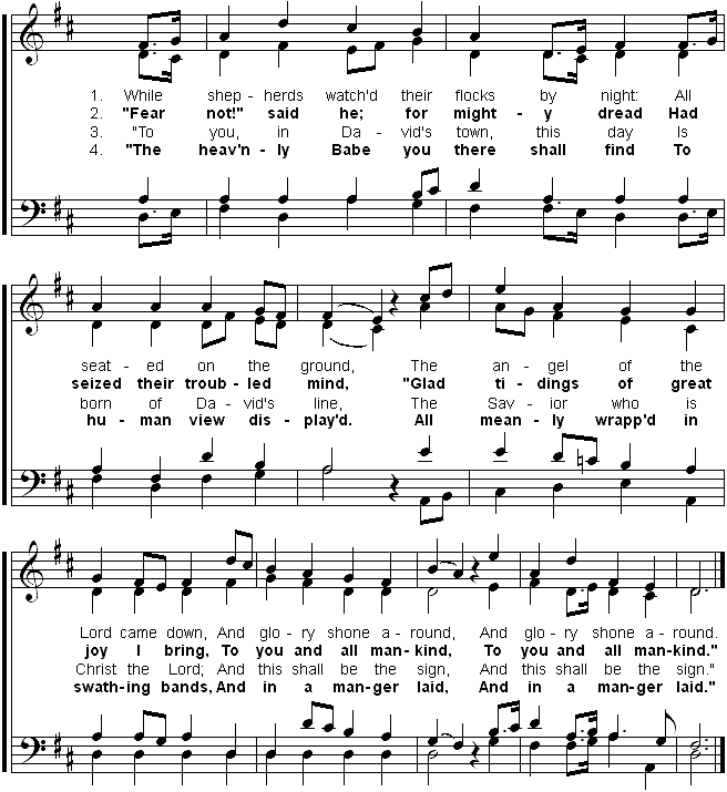 While Shepherds Watched Their Flocks by Night sheet music for Piano - 8notes.com