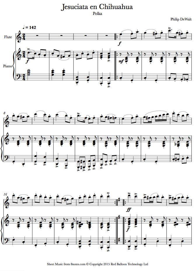 Quirino Mendoza y Cortés Jesusita en Chihuahua (Mexican Polka) sheet