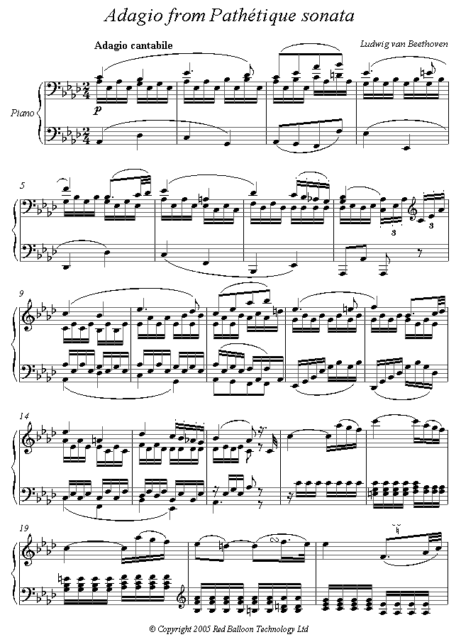 All Music Chords beethoven sheet music : piano beethoven pathetique2 sheet music - 8notes.com