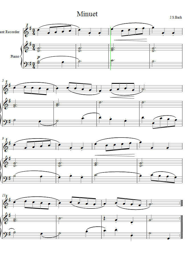 bach minuet