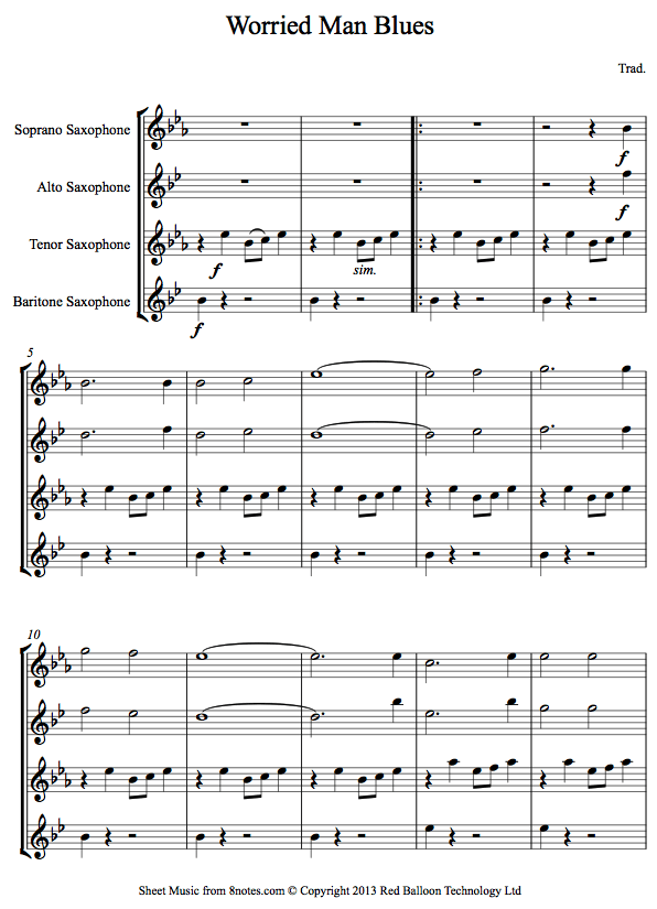 saxophone quartet sheet music