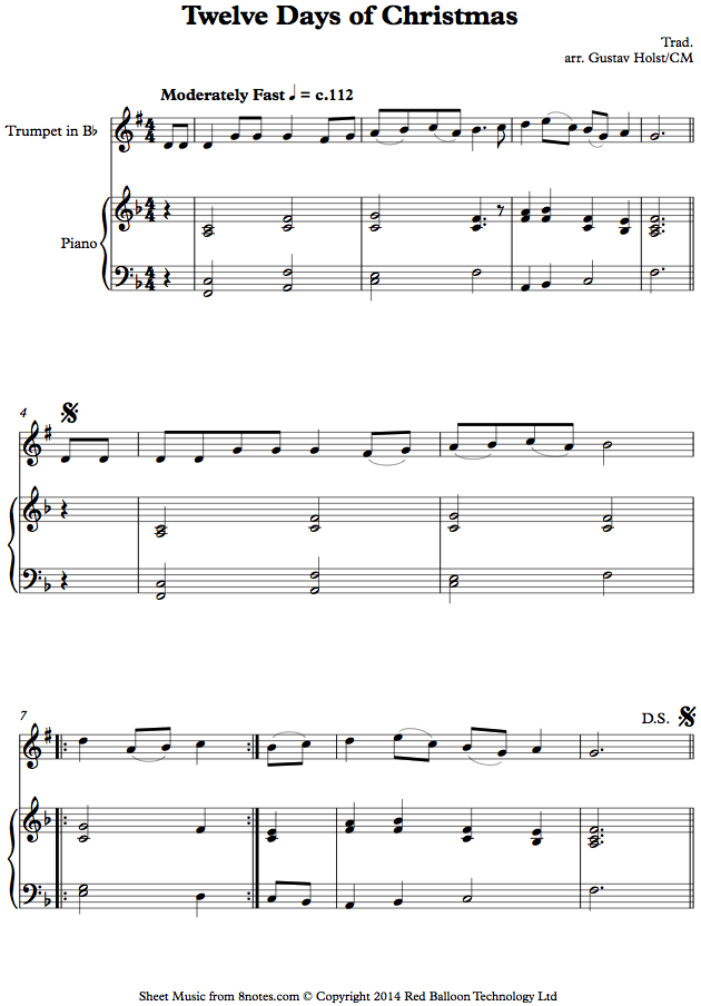 free christmas sheet music for trumpet and piano free lyrics last christmas wham