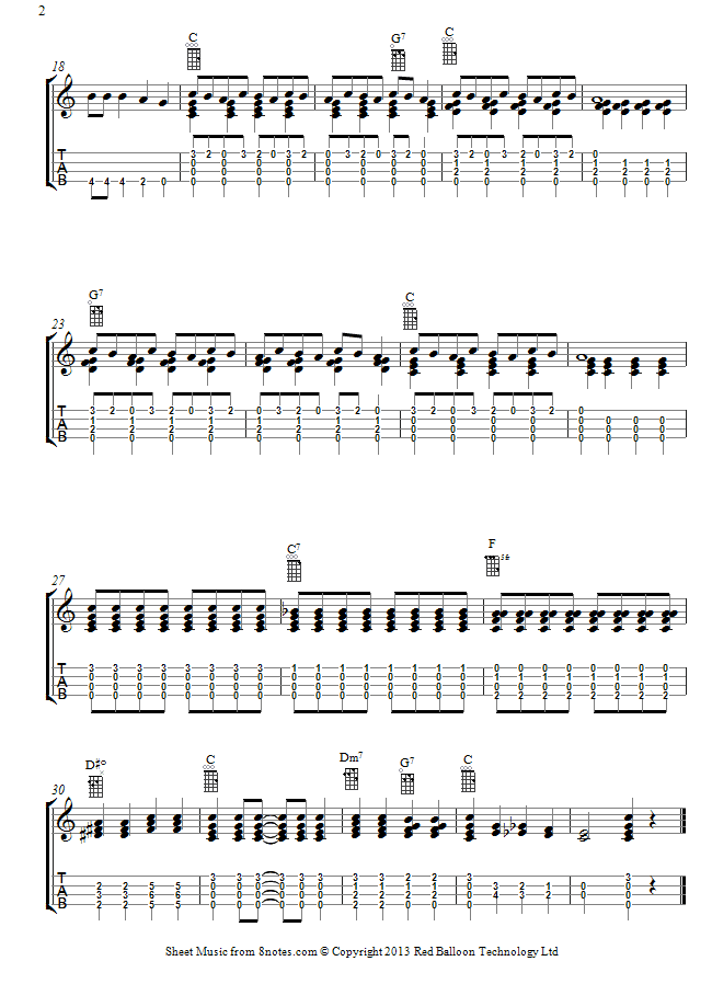Ukulele 12th Street Rag Sheet Music 8notes Com