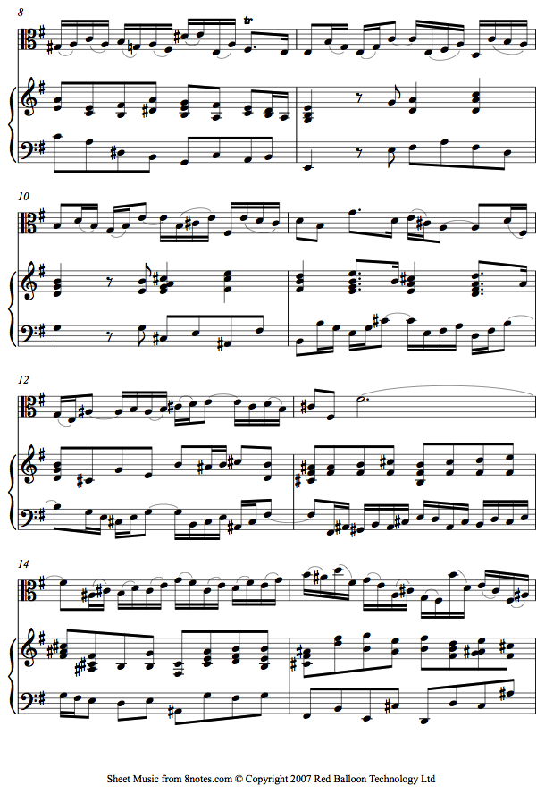 viola bach flute sonata 1mvtvla sheet music 8notes com bach flute sonatas sheet music