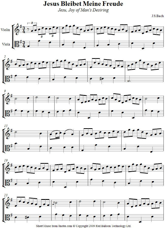 Violin Viola Duet Free Sheet Music - free lds sheet music