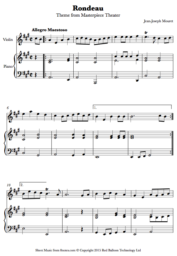 Sinfonies de fanfares rondeau mouret pdf