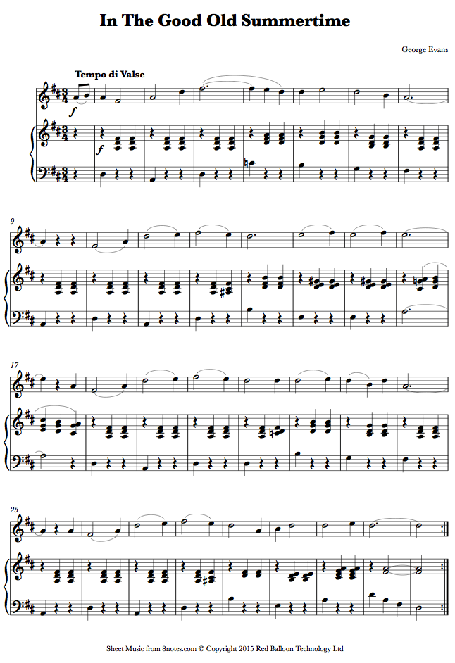 violin good old summertimevln sheet music 8notes com old violin sheet music