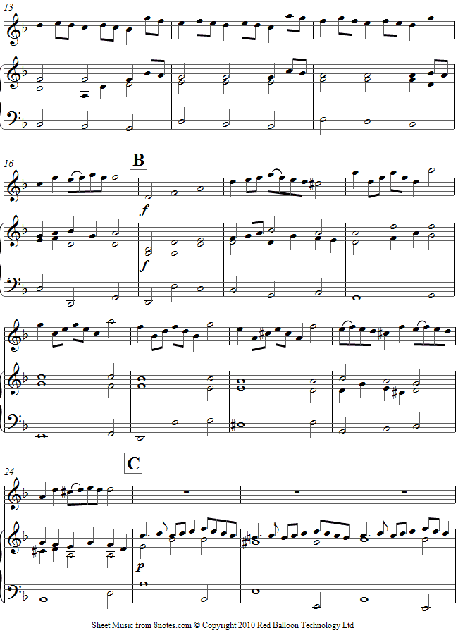 violin purcell rondeau sheet music 8notes com a postcard to henry purcell sheet music