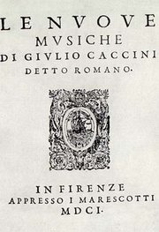 Caccini, Le Nuove musiche, 1601, title page