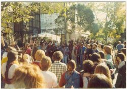 People gathered the day after John Lennon's death